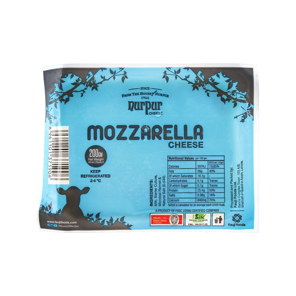 Nurpur Mozzarella Cheese 200g - Snapcart.pk