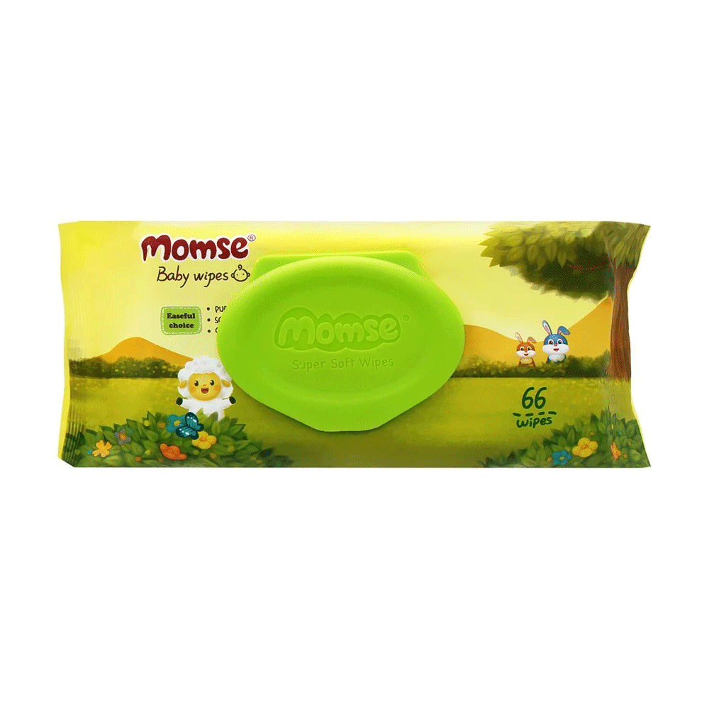 Momse Sensitive Baby Wipes Frgrance Free 66pcs - Snapcart.pk