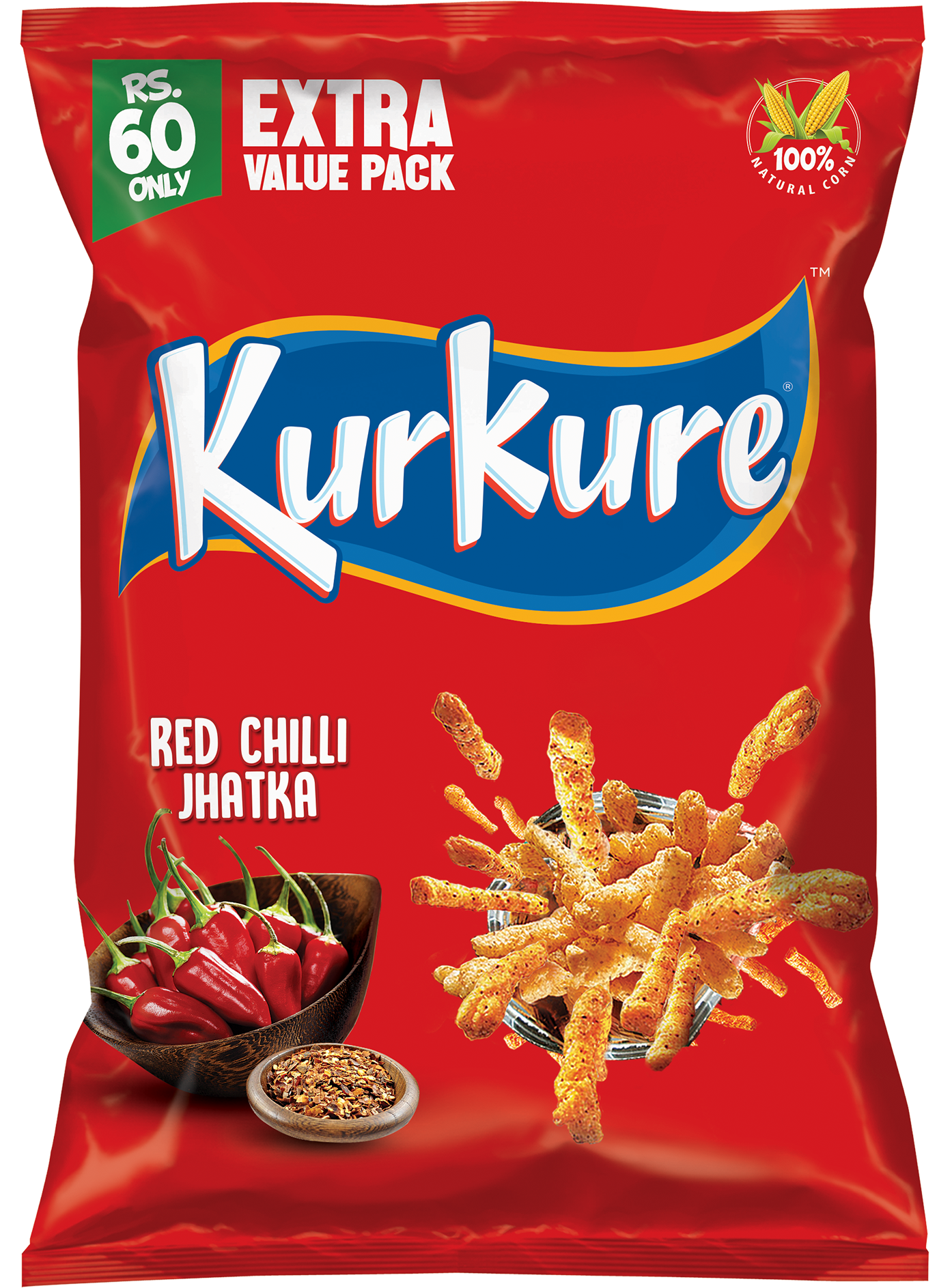Kurkure Red Chilli Jhatka 60g - Snapcart.pk