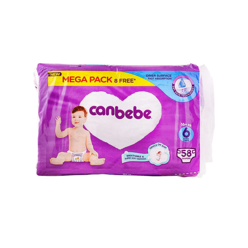 Canbebe Diapers 6 Extra Large 58s - Snapcart.pk