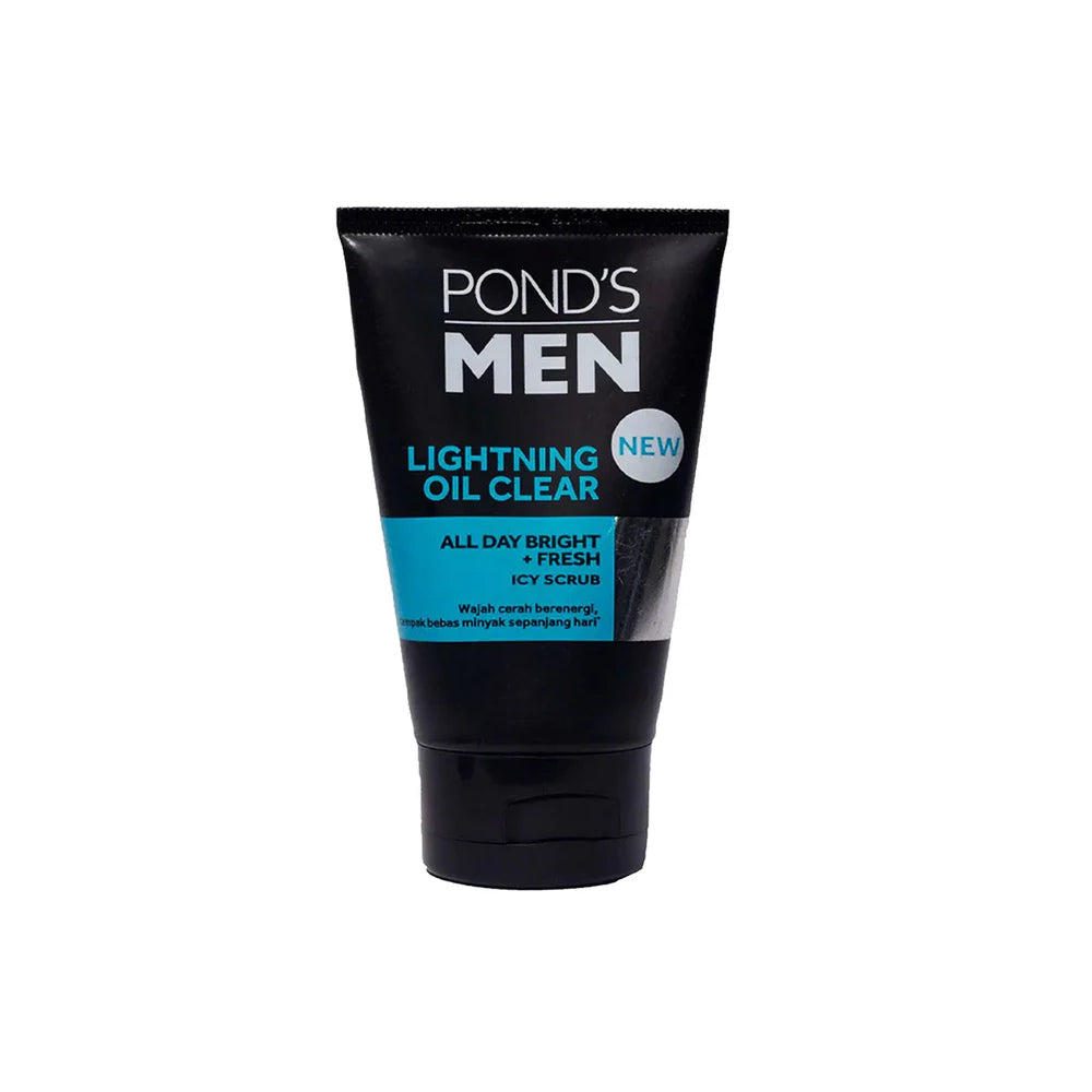 Ponds Men Lightning Oil Clear Icy Scrub 100g - Snapcart.pk