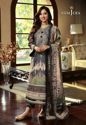 Asim Jofa Aira & Asra Pret Ajawp-06 Embroidered Karandi Stitched 3 Pcs