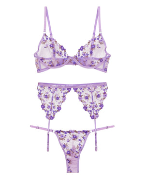 Garter Set - Blossom Muse - Purple