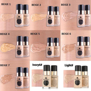 Miss Rose - Waterproof Moisturizing Oil Free Full Coverage Deep Whitener Liquid Foundation 30Ml - Ivory 06 - My Store