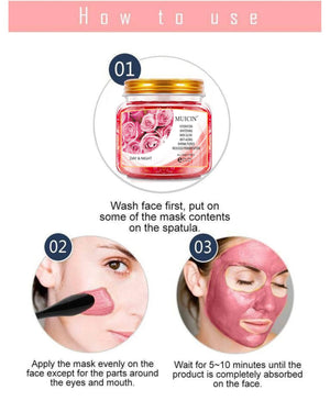 MUICIN - Natural Rose Petal Day & Night Sleeping Mask - 280g - My Store