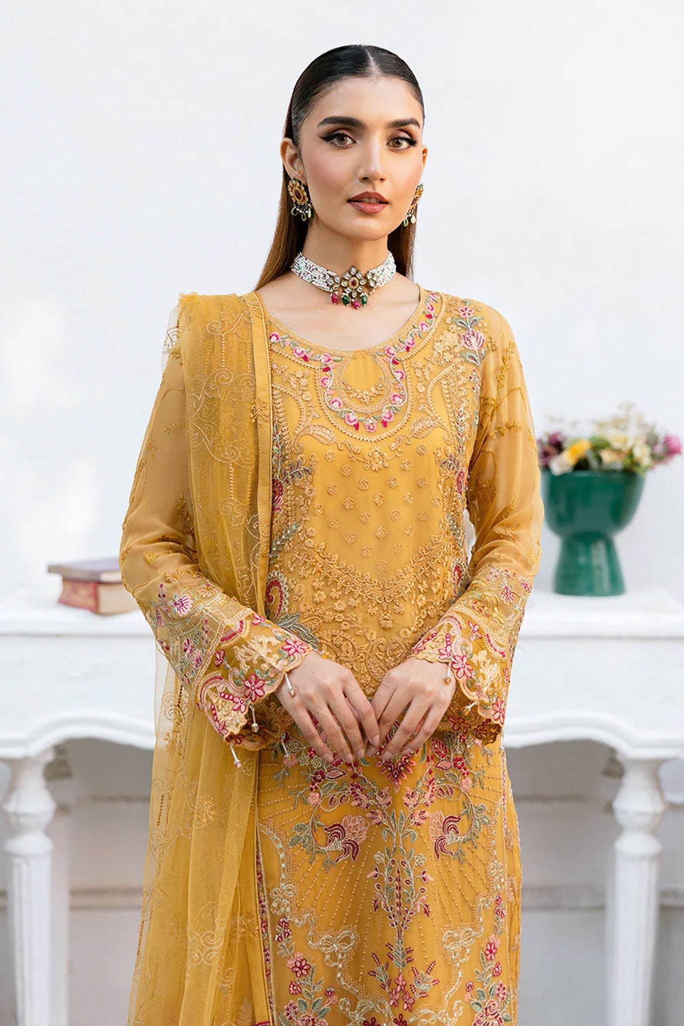 Chevron by Ramsha Unstitched 3 Piece Formals Vol-10 Collection'2025-A-1004