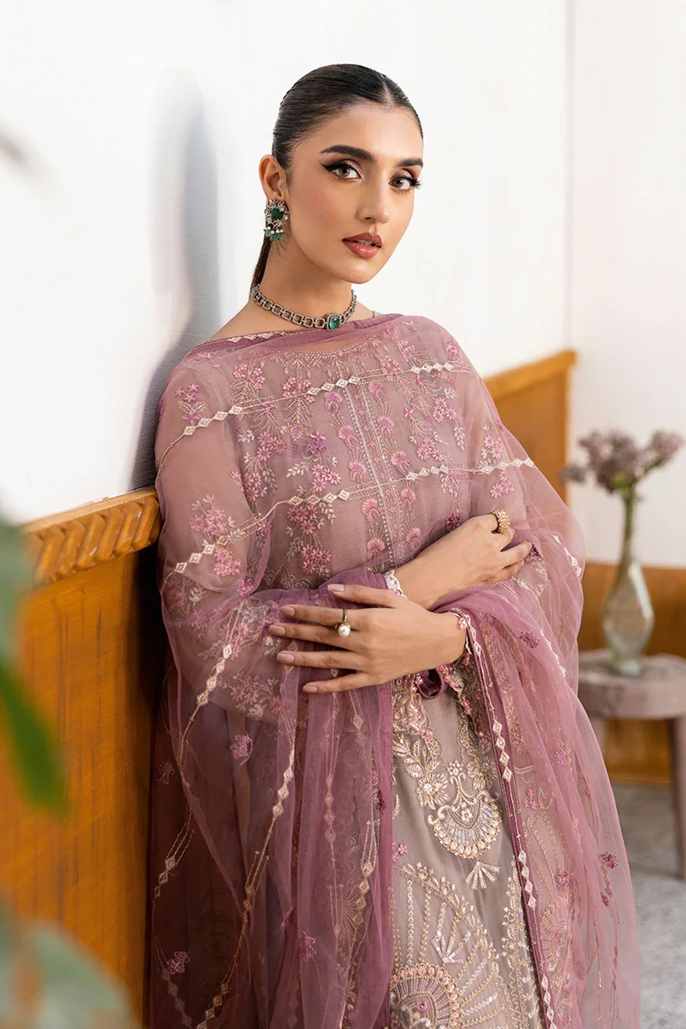 Chevron by Ramsha Unstitched 3 Piece Formals Vol-10 Collection'2025-A-1009