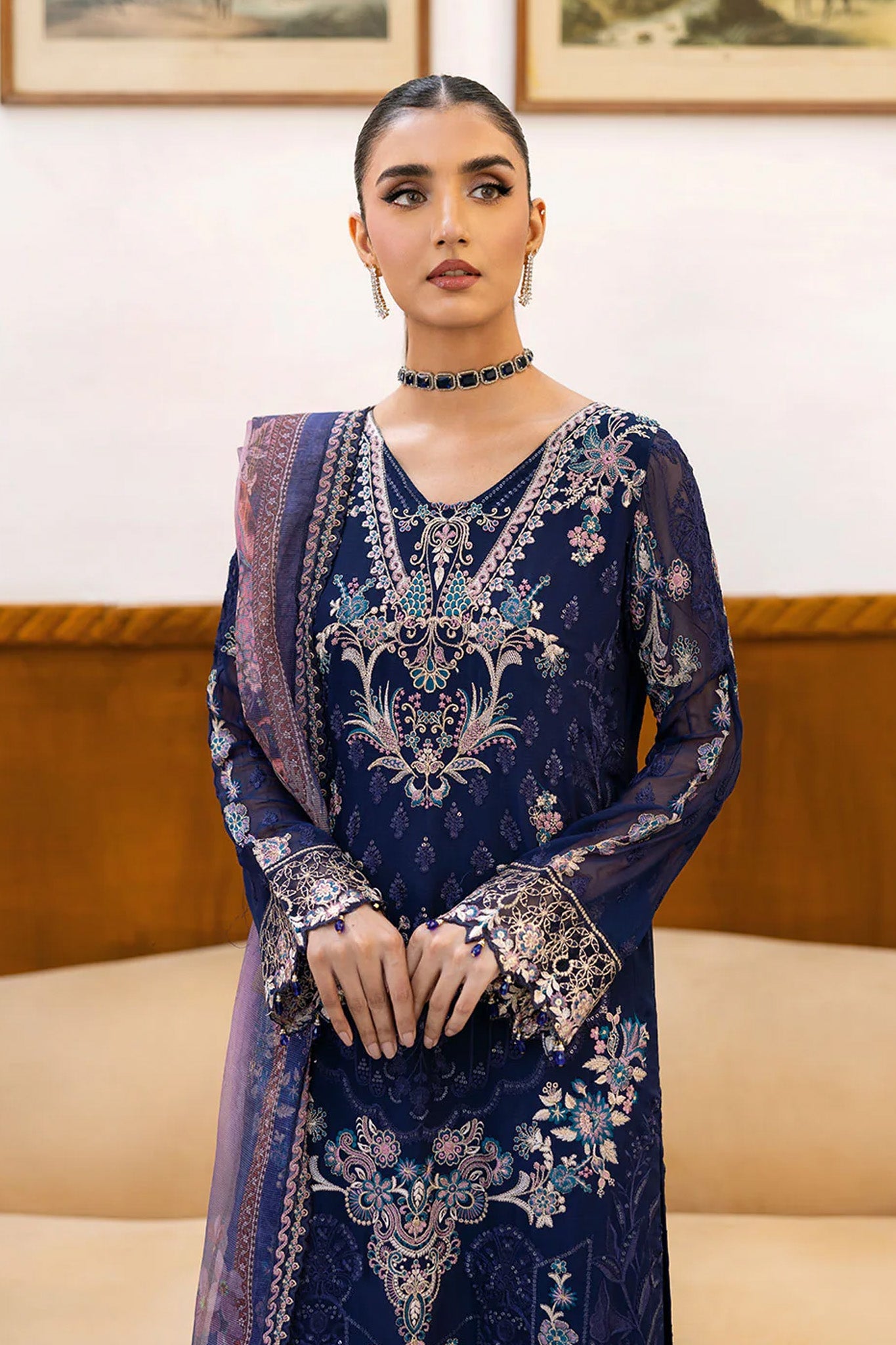 Chevron by Ramsha Unstitched 3 Piece Formals Vol-10 Collection'2025-A-1012