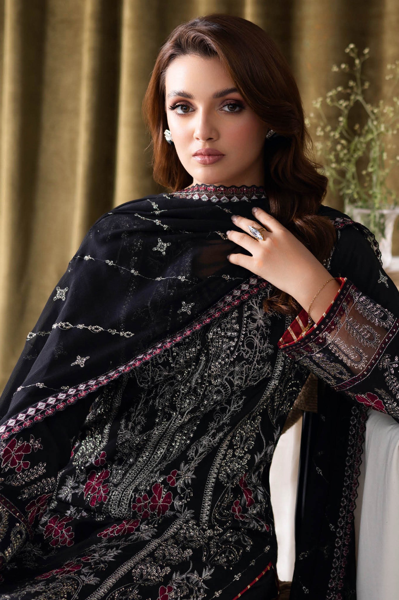 Aangan by Ramsha Unstitched 3 Piece Luxury Raw Silk Vol-01 Collection'2025-AA-105