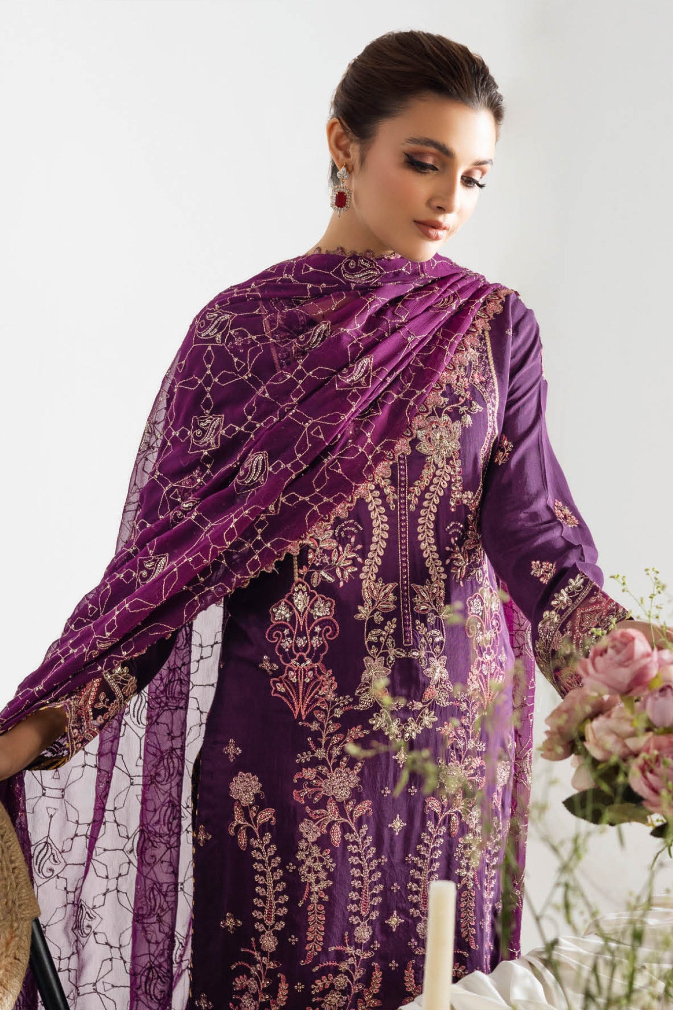 Aangan by Ramsha Unstitched 3 Piece Luxury Raw Silk Vol-01 Collection'2025-AA-108