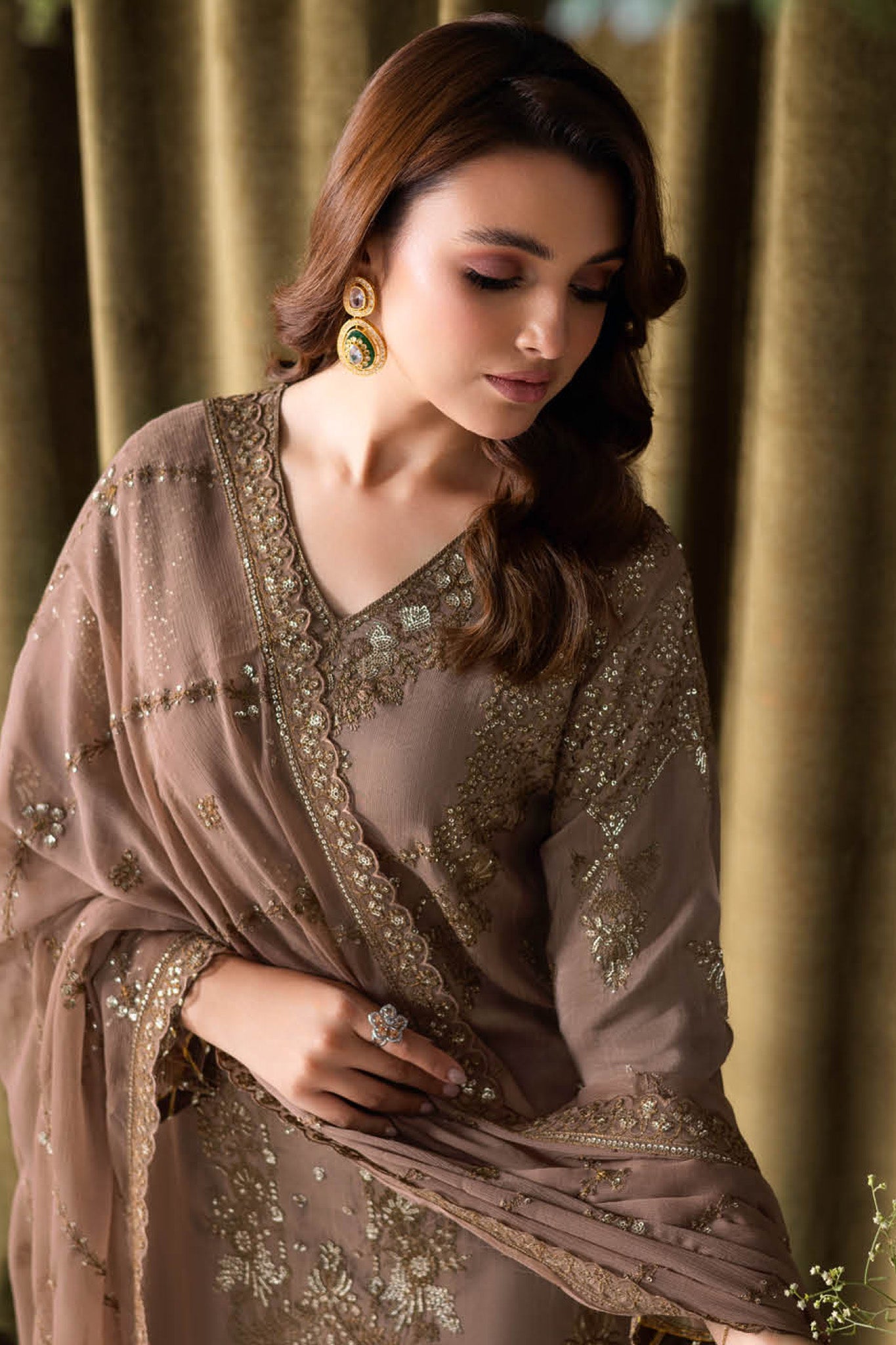 Aangan by Ramsha Unstitched 3 Piece Luxury Raw Silk Vol-01 Collection'2025-AA-110