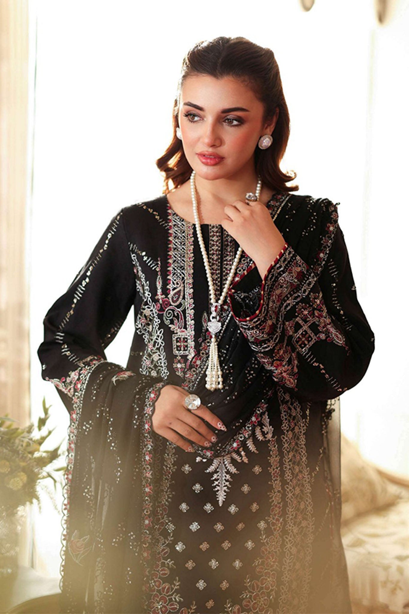 Aangan by Ramsha Unstitched 3 Piece Raw Silk Vol-02 Collection'2025-AA-206