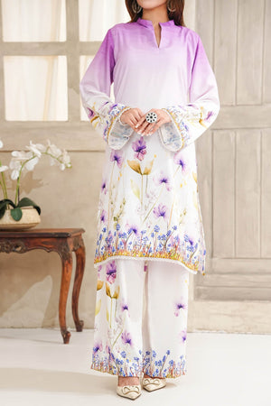 Hazel By Aizal Stitched Co Ords Slub Linen Winter Collection'2025-AH-09-White