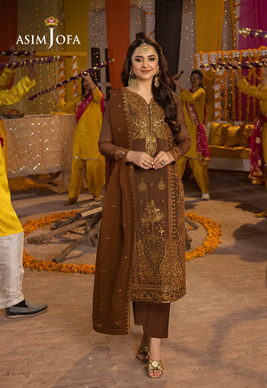 Asim Jofa Dastaan Pret Ajdab-11 Embroidered Paper Cotton Stitched 3 Pcs