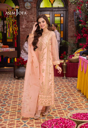 Asim Jofa Pyaar Diyan Gallan Pret Ajemb-20 Embroidered Organza Stitched 3 Pcs