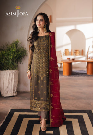 Asim Jofa Heeriye Pret Ajheb-06 Embroidered Chiffon Stitched 3 Pcs