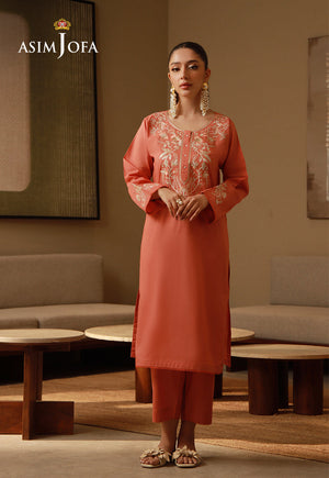 Asim Jofa Essential Pret Drop 7 Ajpb-128 Embroidered Cambric 2 Pcs