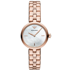 EMPORIO ARMANI Arianna Rose Gold Stainless Steel Mother Of Pearl Dial Quartz Watch for Gents - AR11196