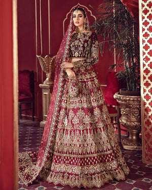 Shehrnaaz By Gulaal Unstitched 3 Piece Bridal Collection'2020-Husna B-5