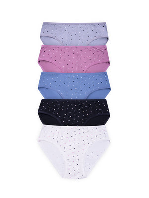 BLS - Primula Mid Rise Cotton Panty - Pack Of 5