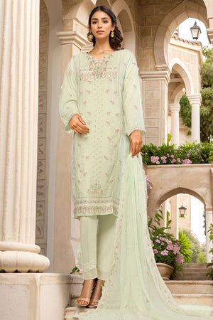Bin Saeed Stitched 3 Piece Emb Chiffon Collection'2025-STSC-1793-Pista