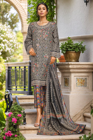 Bin Saeed Stitched 3 Piece Exc Chikankari Lawn Collection'2025-SM-2134-Skin