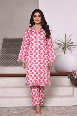 Bin Saeed Stitched 2 Piece Co Ords Cotton Vol-03 Collection'2025-WC-2467-Pink