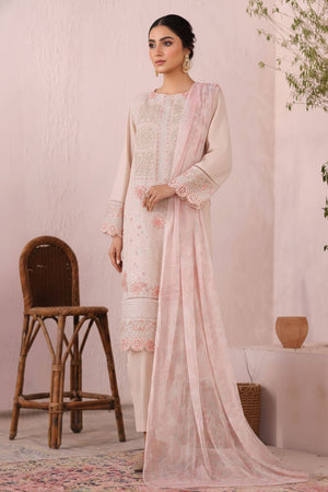 Bin Saeed Stitched 3 Piece Luxury Plain Cotton Collection'2025-LF-2484-Skin