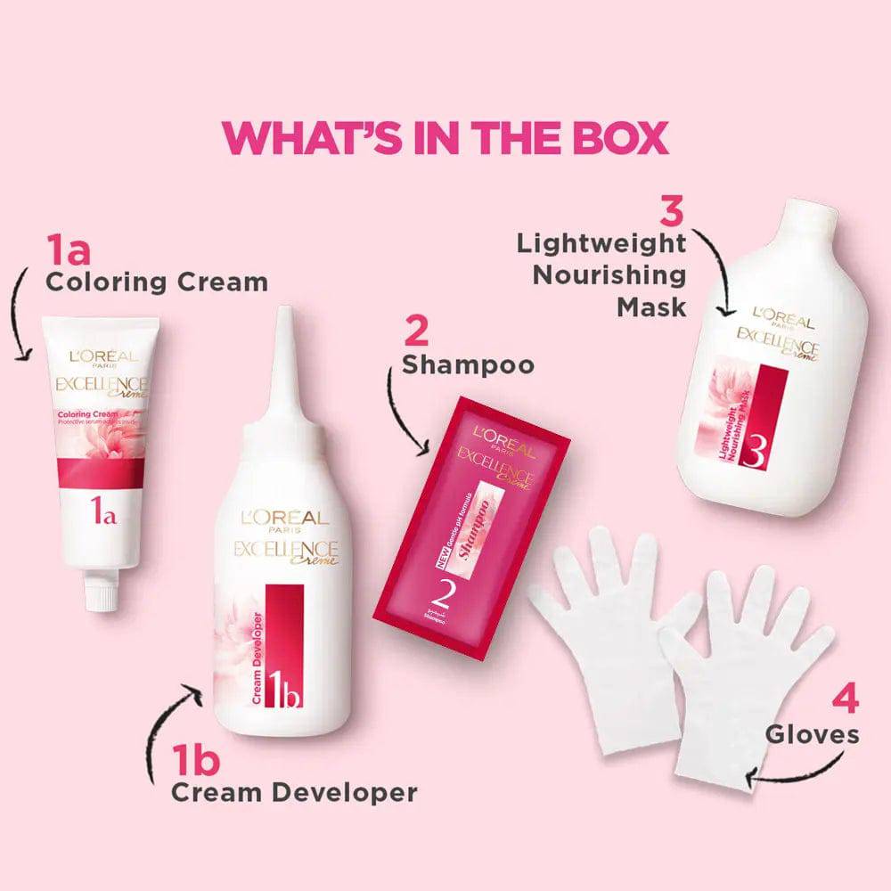 Bundle - L'Oreal Paris Excellence Creme - 7 Blonde Hair Color + Free Shampoo - My Store