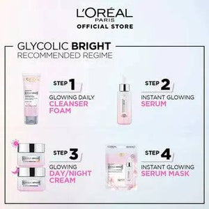 Bundle - L'Oreal Paris Glycolic Bright Instant Glowing Face Serum - 30Ml + L'Oreal Paris Revitalift 1.5% Hyaluronic Acid Face Serum 30 Ml - My Store