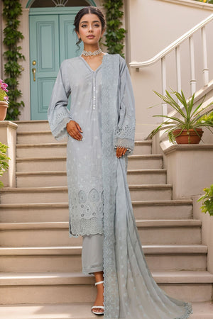 Sada Bahar Stitched 3 Piece Solid Luxury Emb Chikankari Collection'2025-CK2-SKY