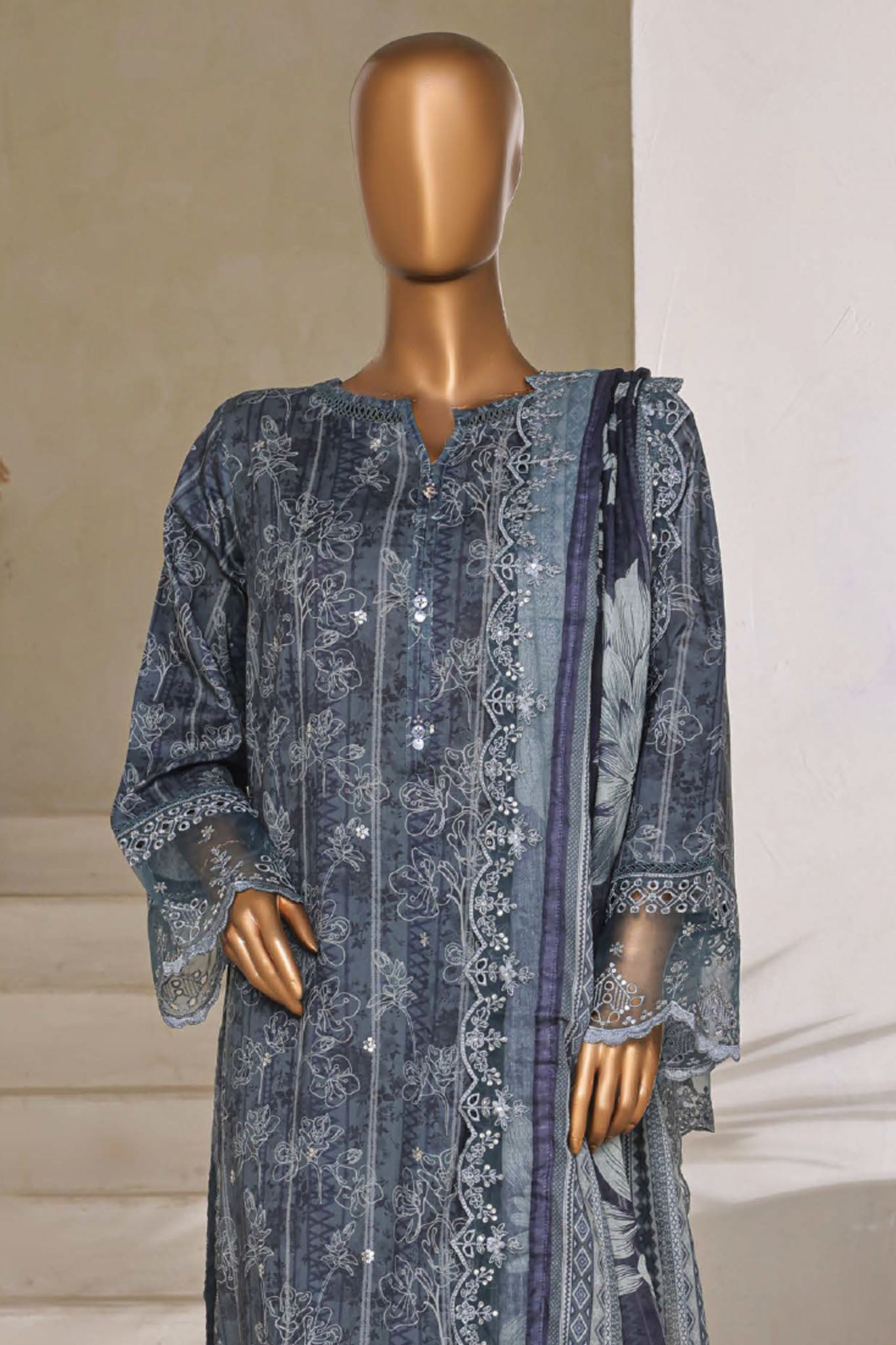 Amyrah By Sada Bahar Stitched 3 Piece Emb Festive Vol-03 Collection'2025-CKD-1045-Blue