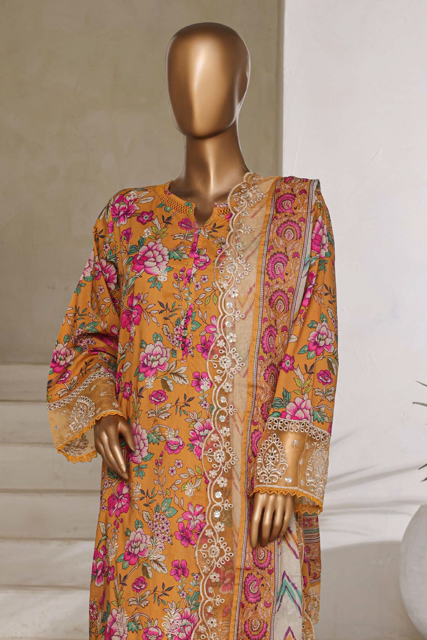 Amyrah By Sada Bahar Stitched 3 Piece Emb Festive Vol-03 Collection'2025-CKD-1058-Golden
