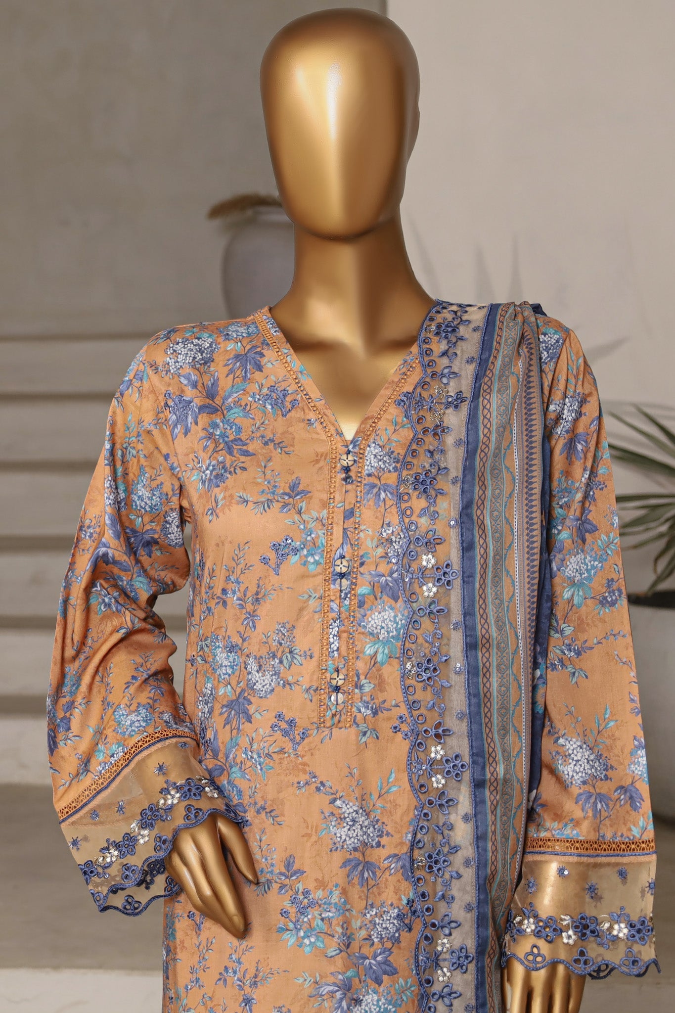 Amyrah By Sada Bahar Stitched 3 Piece Emb Festive Vol-02 Collection'2025-CKD-1070-Mustard