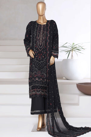 Afsany by Sada Bahar Stitched 3 Piece Luxury Chiffon Vol-14 Collection'2025-CR-31-Black