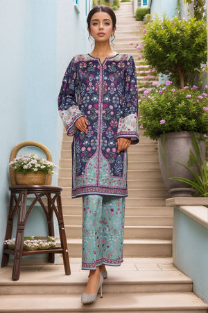 Bin Saeed Stitched 2 Piece Exc Co Ords Cotton Vol-02 Collection'2025-WC-2386-Blue