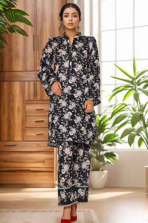 Bin Saeed Stitched 2 Piece Co Ords Cotton Collection'2025-WC-2406-Black