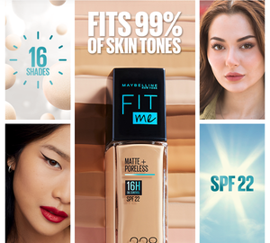 Maybelline New York- Fit Me Matte + Poreless Liquid Foundation SPF 22 - 335 Classic Tan 30ml - For Normal to Oily Skin - My Store