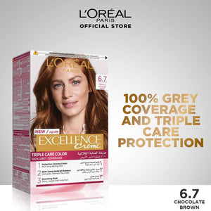 L'Oreal Paris Excellence Creme Hair Colour #6.7 Chocolate Brown - My Store