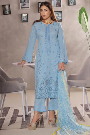 Jasmine By Soghat Unstitched 3 Piece Emb Cotton Chikankari Vol-03 Collection'2025-D-01