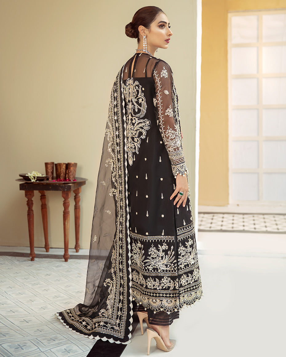 Gulaal Unstitched 3 Piece Luxury Formals Collection'2021-Inaaya Embroidered Organza 3-Piece Suit D-01