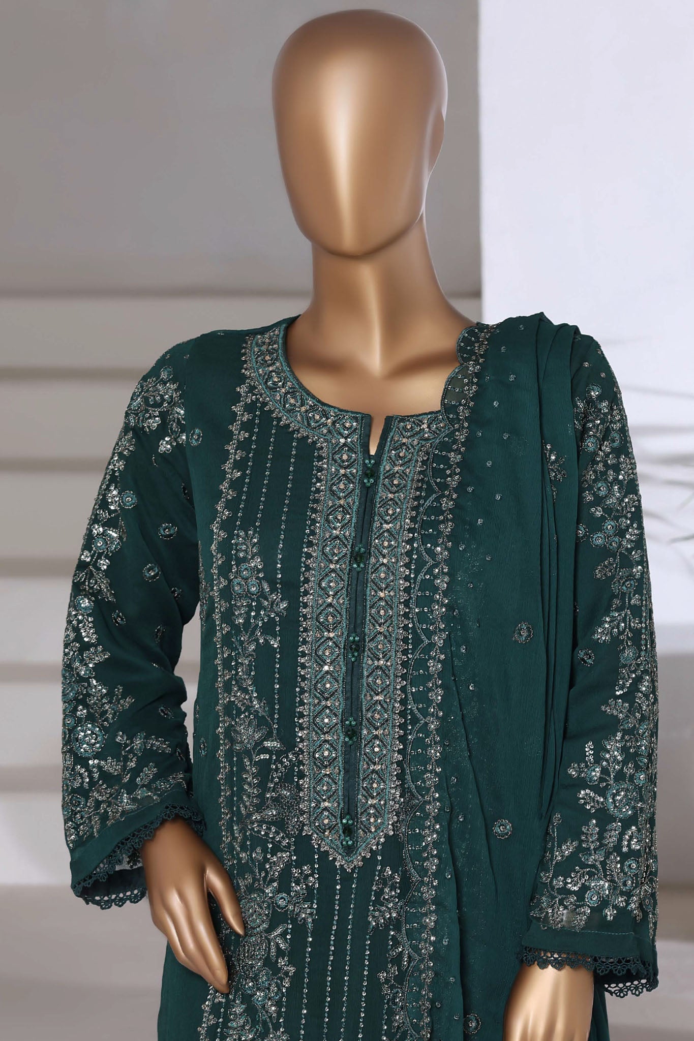 Afsany by Sada Bahar Stitched 3 Piece Luxury Chiffon Vol-14 Collection'2025-CF-8-Green