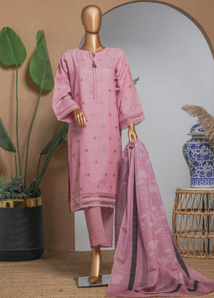 Damask By HZ Stitched 3 Piece Gold Jacquard Eid Edit Collection-DBJ-047