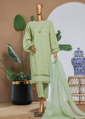 Damask By HZ Stitched 3 Piece Gold Jacquard Eid Edit Collection-DBJ-050