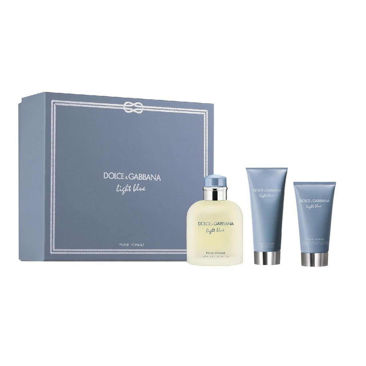 Dolce & Gabbana Light Blue For Men Set EDT 125Ml+After Shave 50Ml+Shawer Gel 50Ml