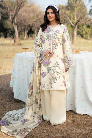Fresco By Sheenora Stitched 3 Piece Lawn Edit Collection'2025-Lavender Mist
