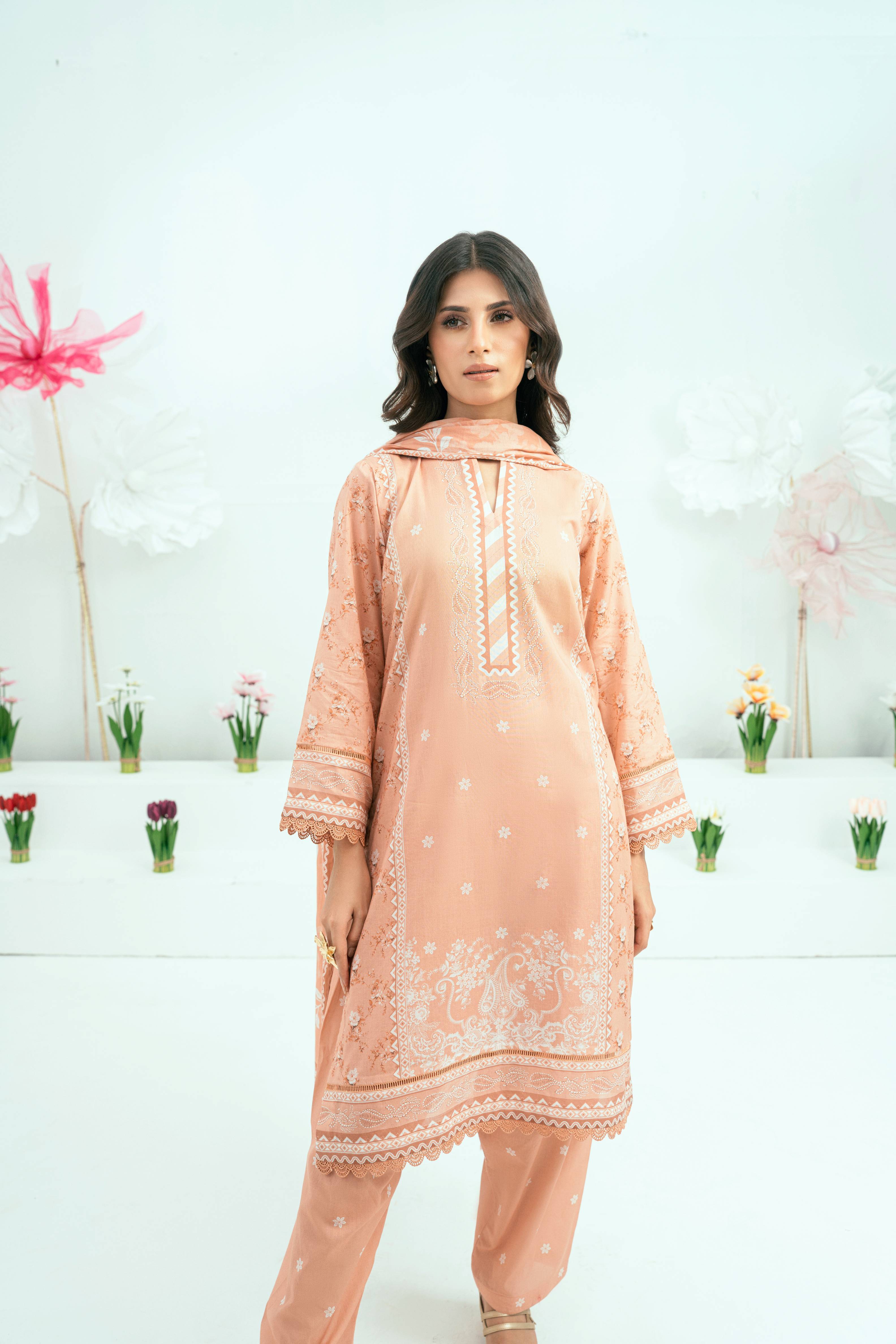 Amal Unstitched 3 Piece Printed Lawn Collection