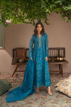 Rang Nirala By Manahils Stitched 3 Piece Formals Collection'2025-K-151-TEAL