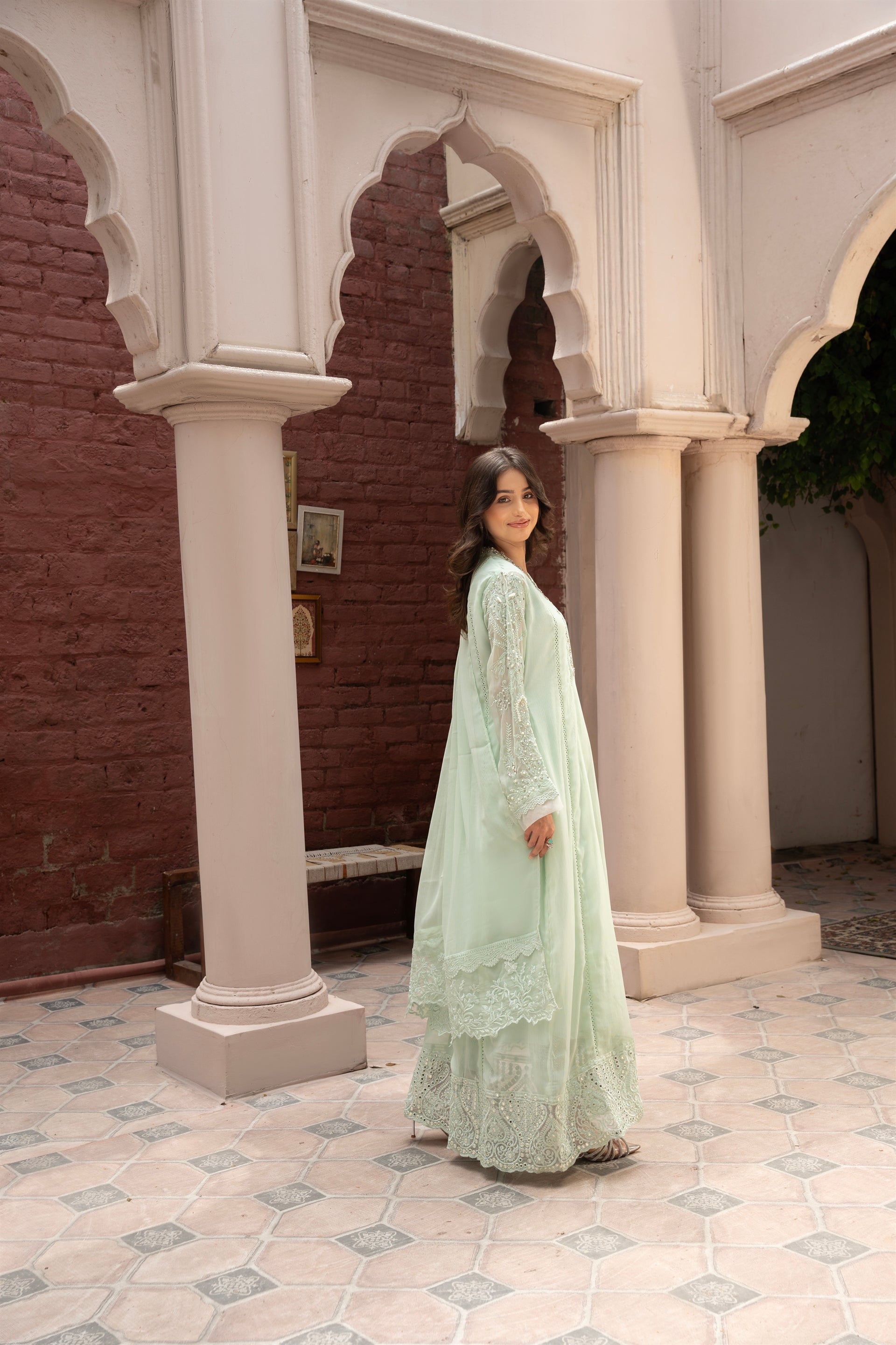 Rang Nirala By Manahils Stitched 3 Piece Formals Collection'2025-K-165-PASTEL GREEN