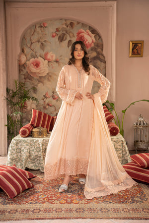 Rang Nirala By Manahils Stitched 3 Piece Formals Collection'2025-K-165-PEACH